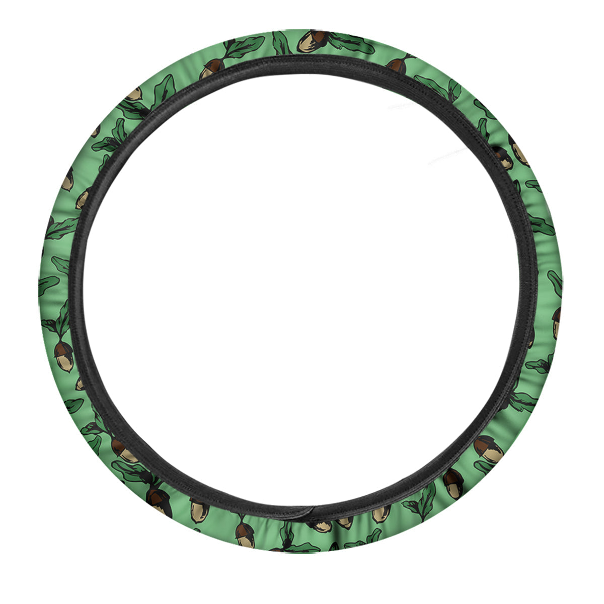 Acorn Green Print Pattern Car Steering Wheel Cover-grizzshop