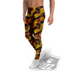 Acorn Leaf Print Pattern Men's Leggings-grizzshop