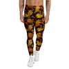 Acorn Leaf Print Pattern Men's Leggings-grizzshop