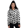 Add Sign Symbol Print Pattern Women's Bomber Jacket-grizzshop