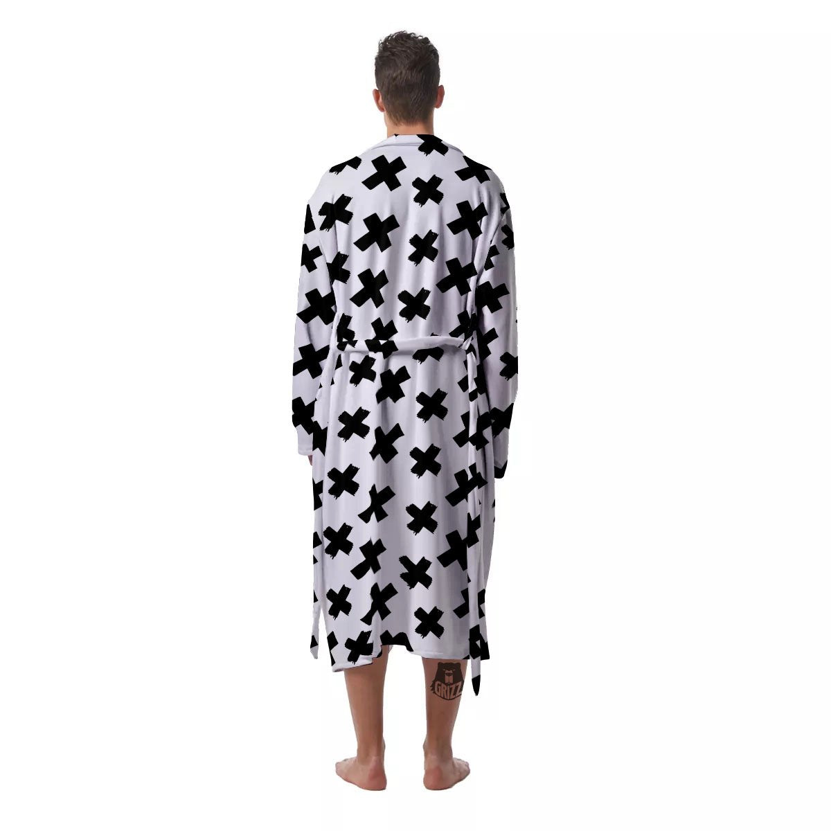 Add Sign Symbol Print Pattern Men's Robe-grizzshop