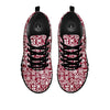 Adinkra African Tribe Red Symbols Black Sneaker-grizzshop