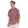 Adinkra African Tribe Red Symbols Men's Short Sleeve Shirts-grizzshop