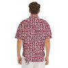 Adinkra African Tribe Red Symbols Men's Short Sleeve Shirts-grizzshop