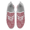 Adinkra African Tribe Red Symbols White Athletic Shoes-grizzshop