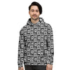 Adinkra Symbols Grey African Print Men's Hoodie-grizzshop