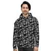 Adinkra Symbols White And Black Print Pattern Men's Hoodie-grizzshop