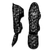 Adinkra Symbols White And Black Print Pattern Muay Thai Shin Guards-grizzshop