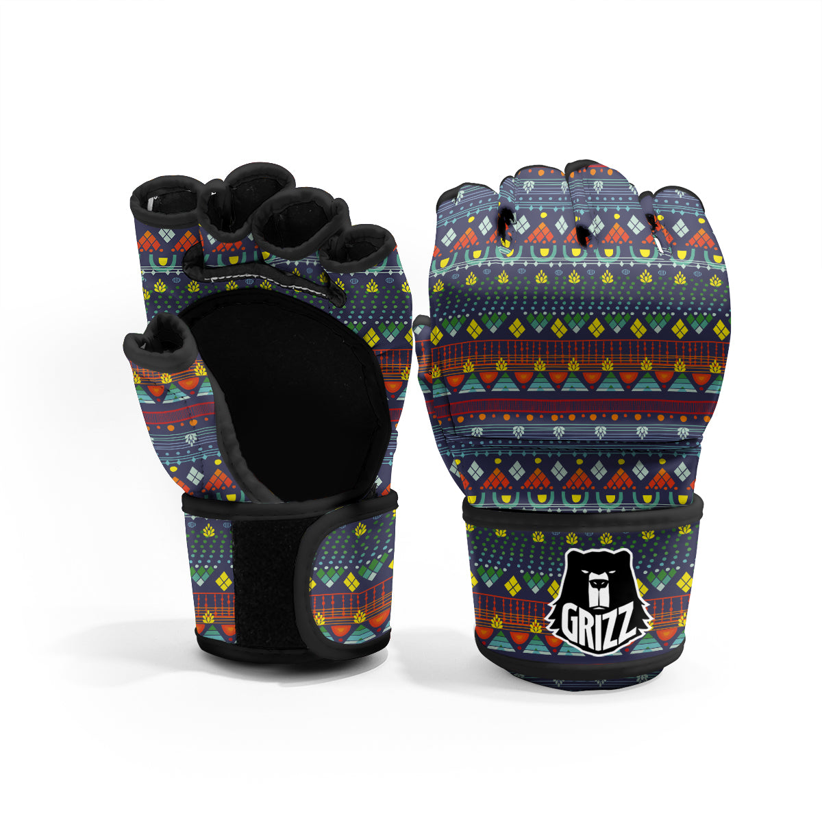 Adinkra Tribe African West Symbols MMA Gloves-grizzshop