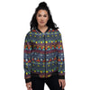 Adinkra Tribe African West Symbols Women's Bomber Jacket-grizzshop