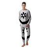 Adinkra Tribe Symbols White And Black Men's Pajamas-grizzshop