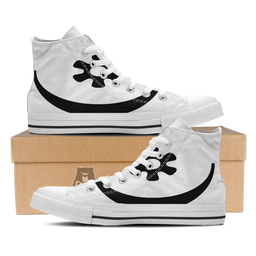 Adinkra Tribe Symbols White And Black White High Top Shoes-grizzshop