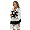 Adinkra Tribe Symbols White And Black Women's Robe-grizzshop