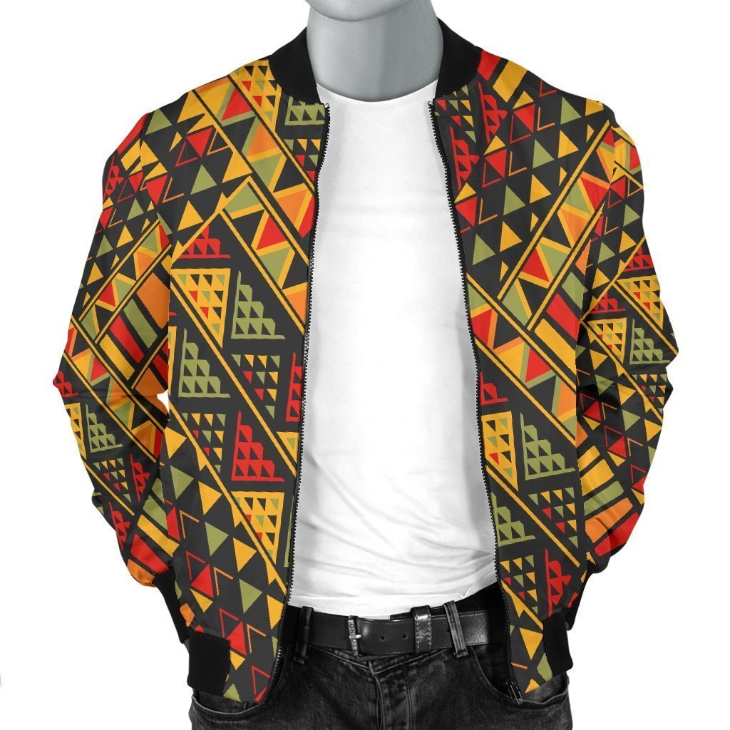 Africa Afro Dashiki Adinkra Kente Bomber Jacket Men-grizzshop