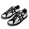 African Adinkra Symbols White And Black Black Low Top Sneakers-grizzshop