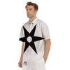 African Adinkra Symbols White And Black Men's Short Sleeve Shirts-grizzshop