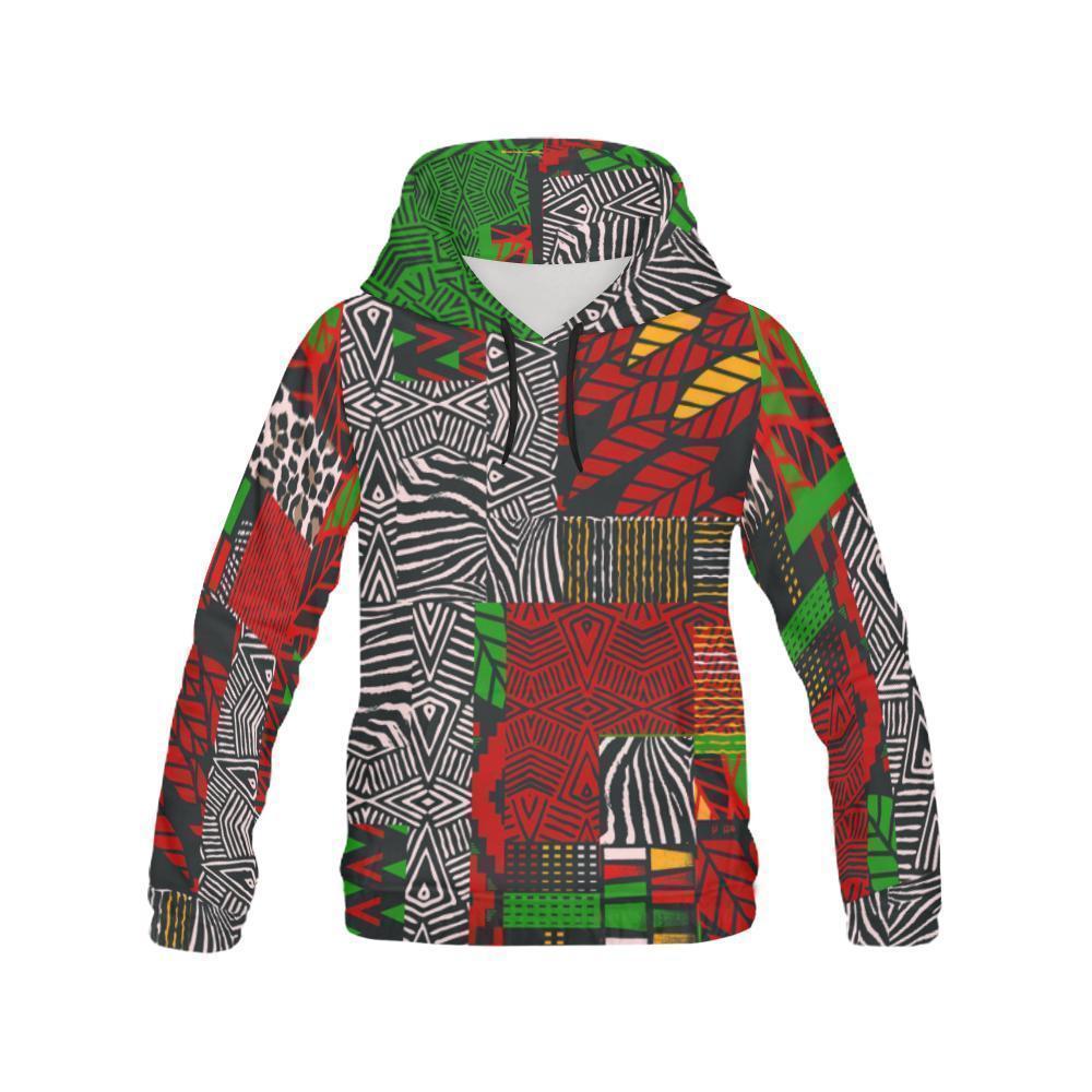 African Afro Dashiki Adinkra Kente Pattern Men Pullover Hoodie-grizzshop