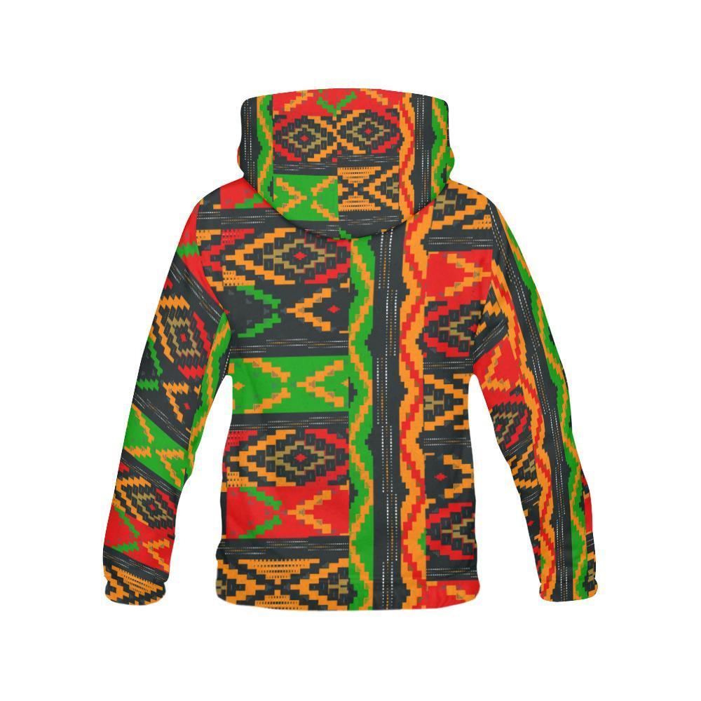 African Afro Dashiki Adinkra Kente Pattern Men Pullover Hoodie-grizzshop