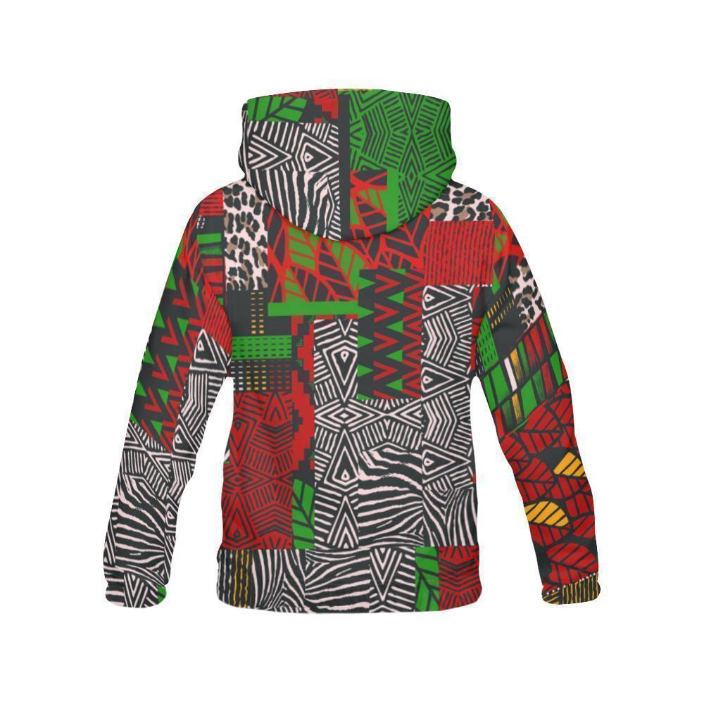 African Afro Dashiki Adinkra Kente Pattern Men Pullover Hoodie-grizzshop