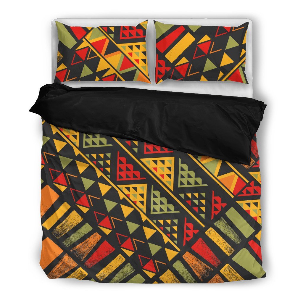 African Afro Dashiki Adinkra Kente Pattern Pillow & Duvet Covers Bedding Set-grizzshop