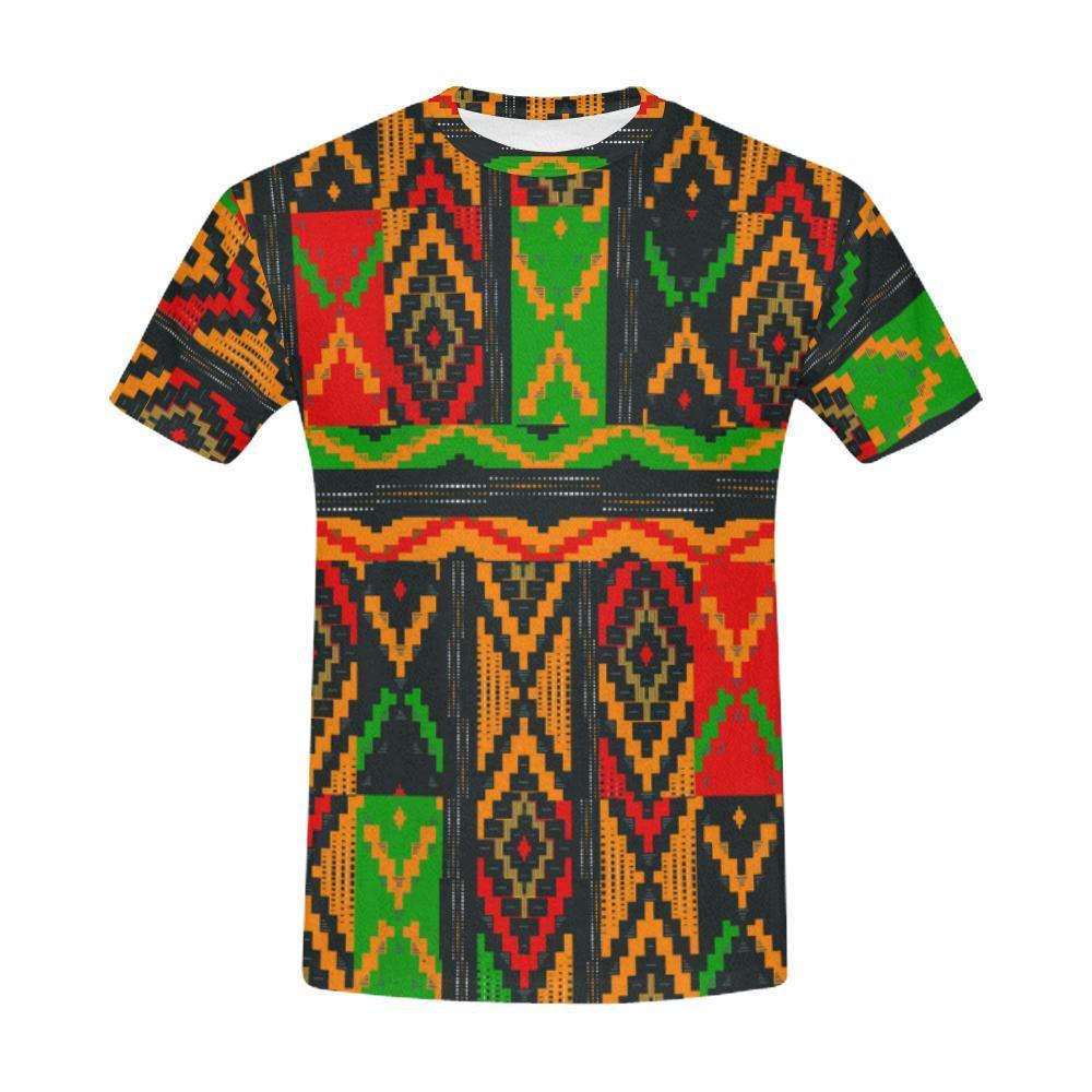African Afro Dashiki Adinkra Kente Pattern T-Shirt-grizzshop