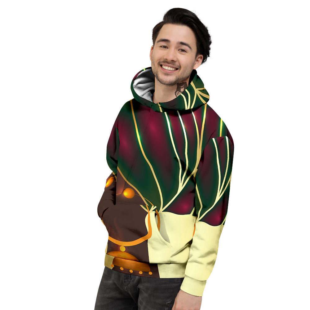 African Afro Gold And Black Print Men's Hoodie-grizzshop