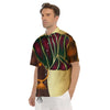 African Afro Gold And Black Print Men's Short Sleeve Shirts-grizzshop