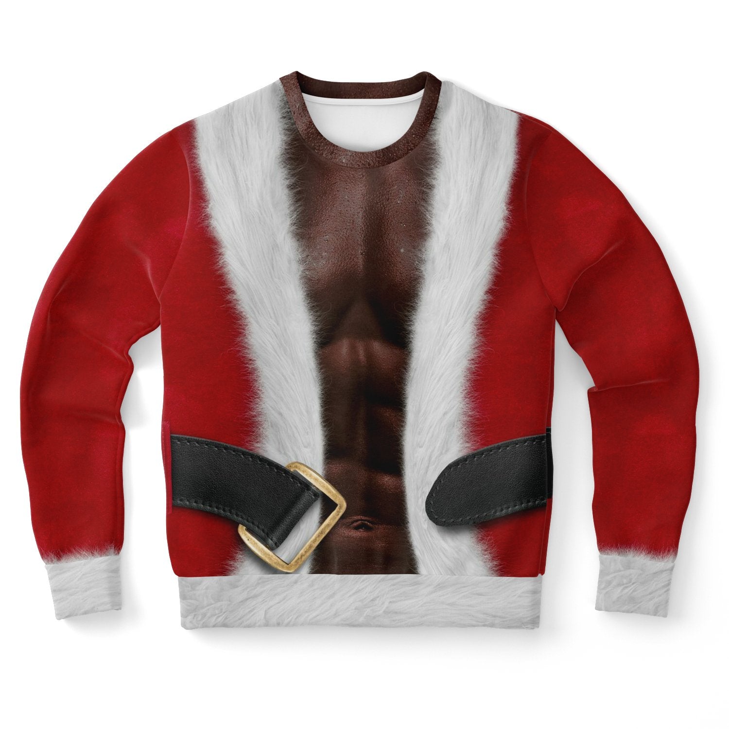 African Black Santa With Muscle Ugly Christmas Sweater-grizzshop