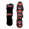 African Dashiki Black And Purple Print Muay Thai Shin Guards-grizzshop