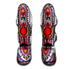 African Dashiki White And Red Print Muay Thai Shin Guards-grizzshop