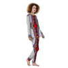 African Dashiki White And Red Print Women's Pajamas-grizzshop