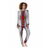 African Dashiki White And Red Print Women's Pajamas-grizzshop