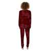 African Ethnic Black And Red Print Women's Pajamas-grizzshop