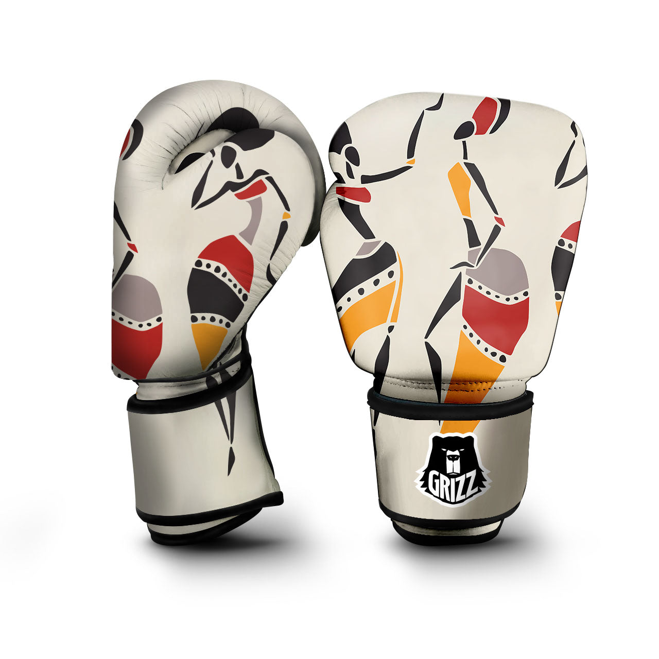 African Ethnic Girl Print Boxing Gloves-grizzshop