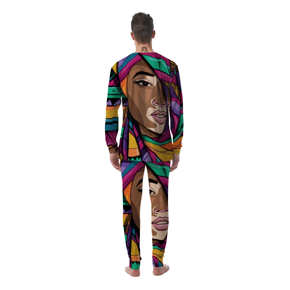 African Girl Art Print Men's Pajamas-grizzshop