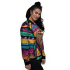 African Girl Art Print Women's Bomber Jacket-grizzshop