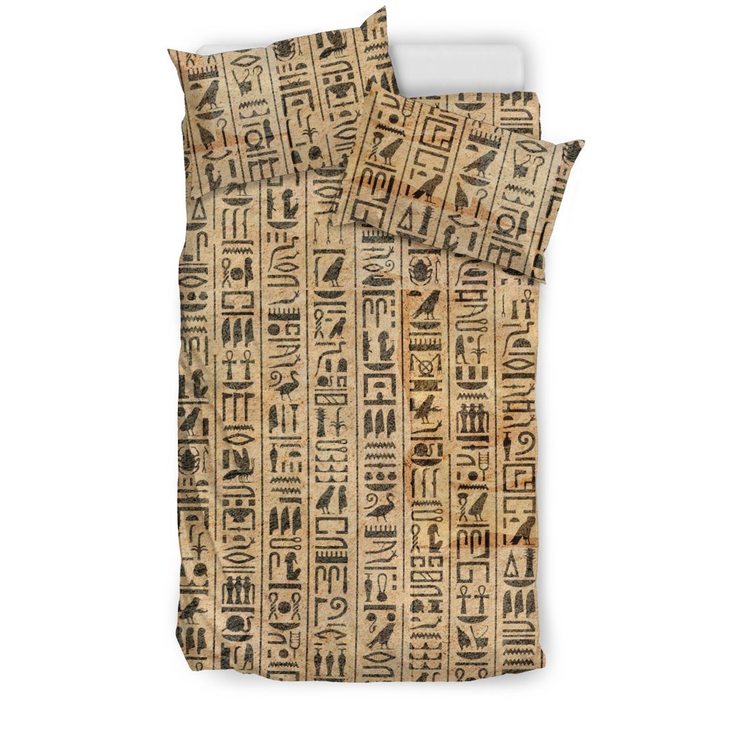 African Hieroglyphics Pattern Pillow & Duvet Covers Bedding Set-grizzshop
