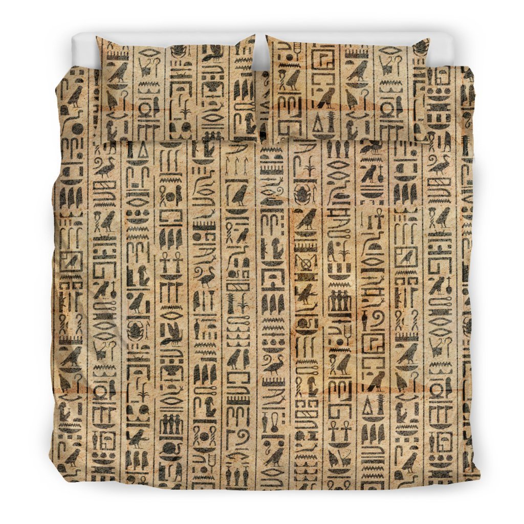 African Hieroglyphics Pattern Pillow & Duvet Covers Bedding Set-grizzshop