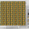 African Kente Pattern Print Bathroom Shower Curtain-grizzshop