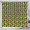 African Kente Pattern Print Bathroom Shower Curtain-grizzshop