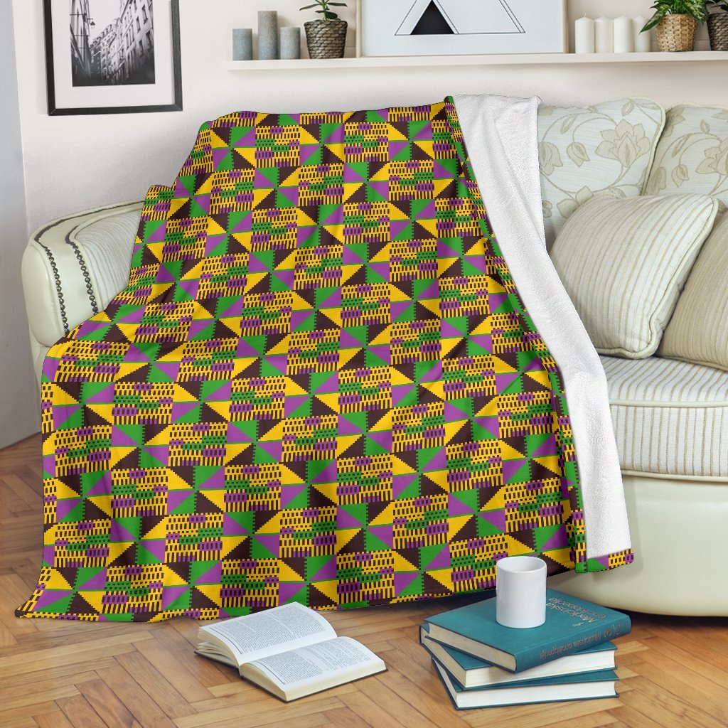 African Kente Pattern Print Blanket-grizzshop