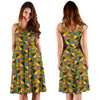 African Kente Pattern Print Dress-grizzshop