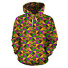 African Kente Pattern Print Men Women Pullover Hoodie-grizzshop