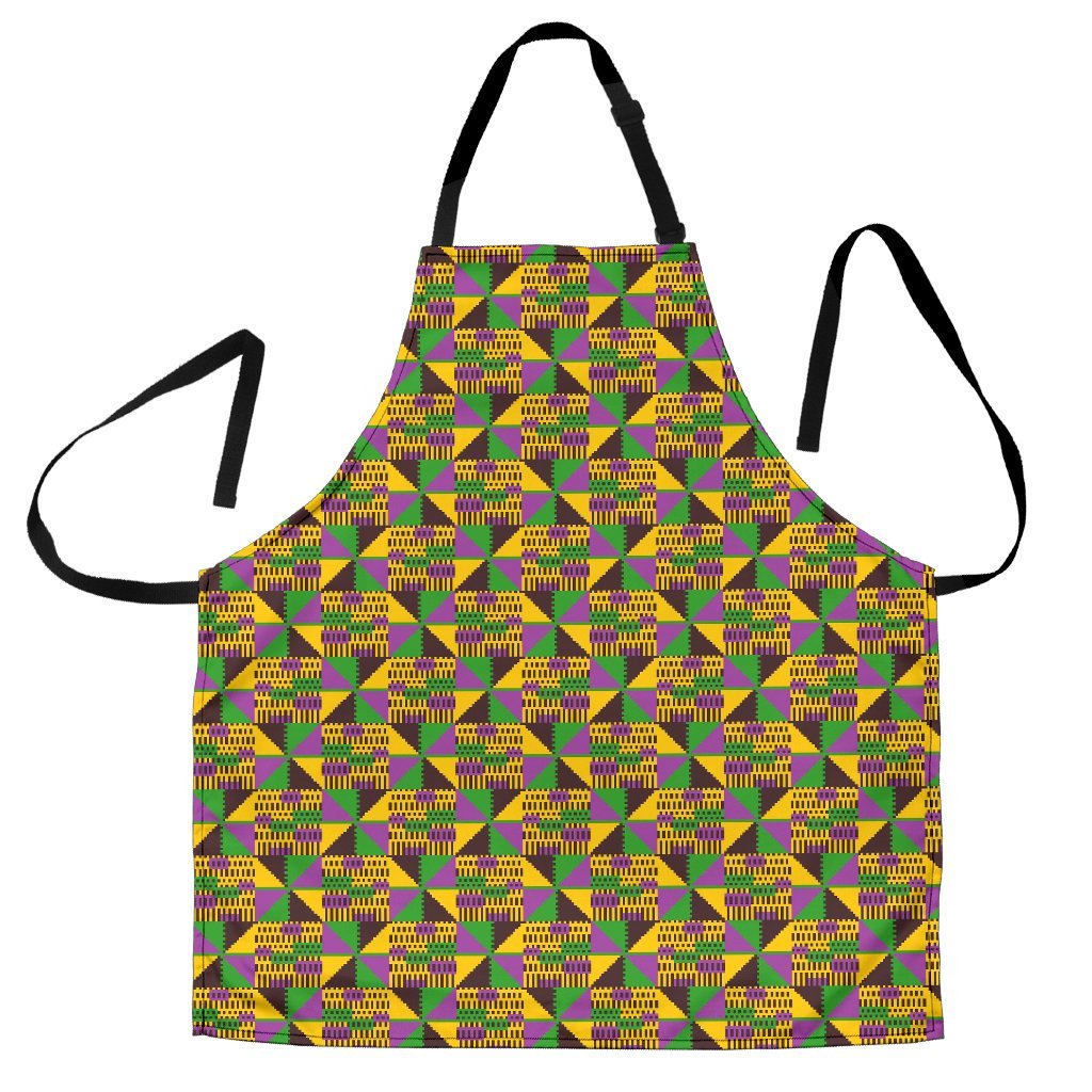 African Kente Pattern Print Men's Apron-grizzshop