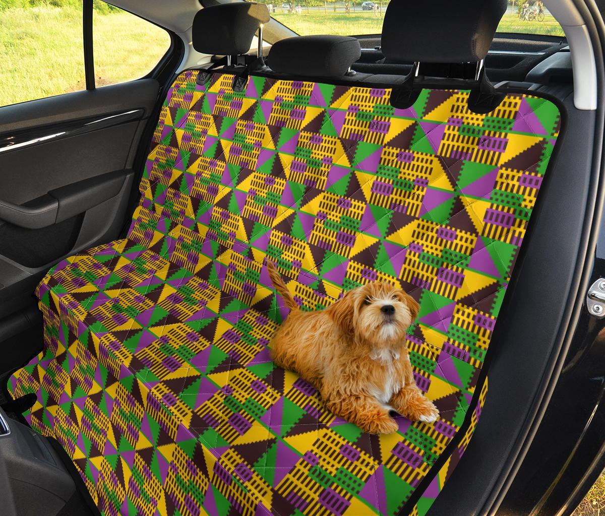 African Kente Pattern Print Pet Car Seat Cover-grizzshop