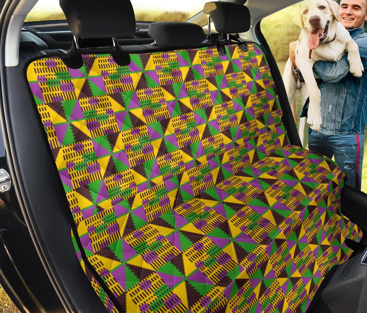 African Kente Pattern Print Pet Car Seat Cover-grizzshop