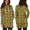 African Kente Pattern Print Women Hoodie Dress-grizzshop