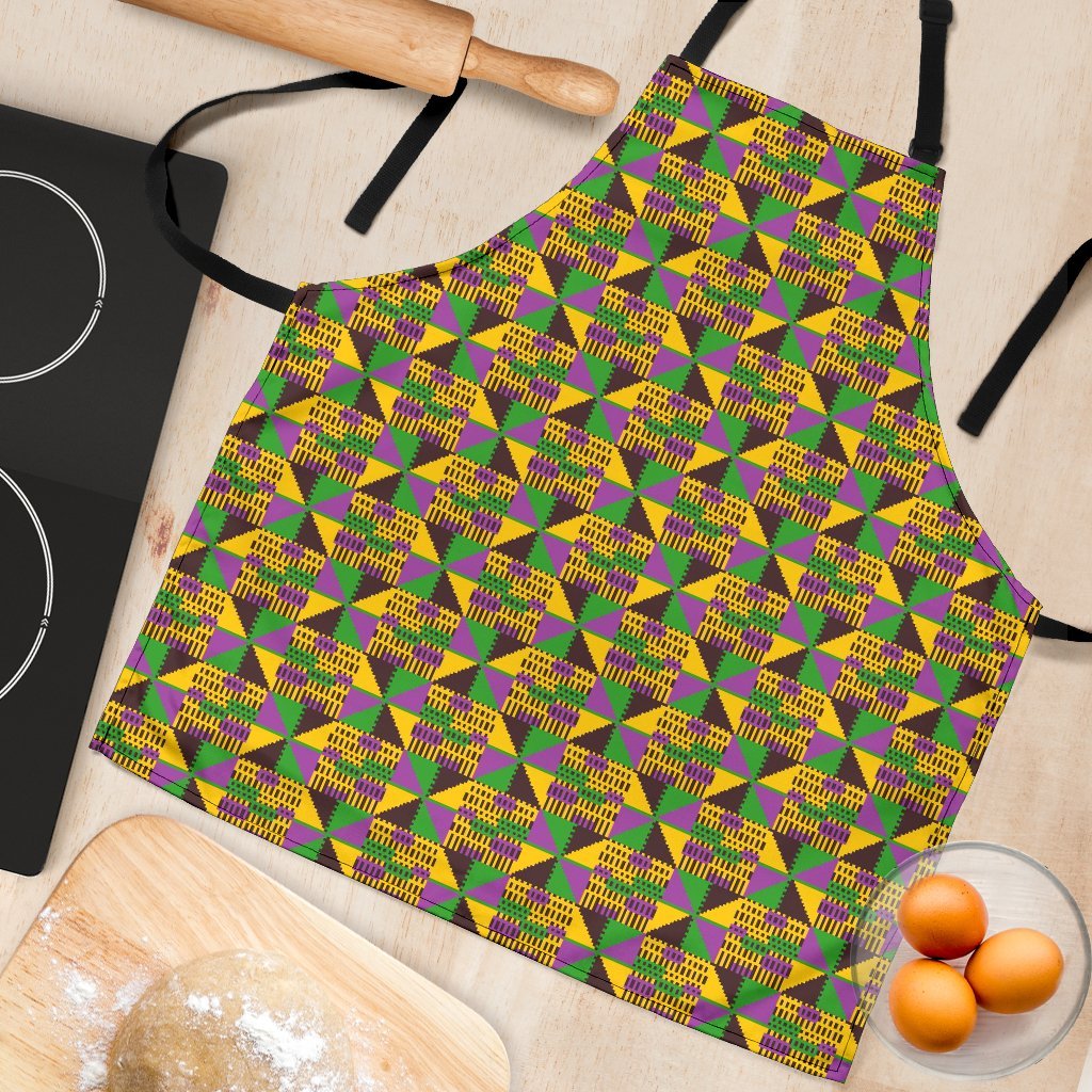 African Kente Pattern Print Women's Apron-grizzshop