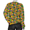 African Kente Pattern Print Women's Sweatshirt-grizzshop