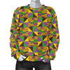 African Kente Pattern Print Women's Sweatshirt-grizzshop